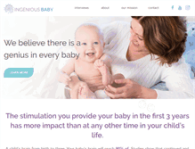 Tablet Screenshot of ingeniousbaby.com